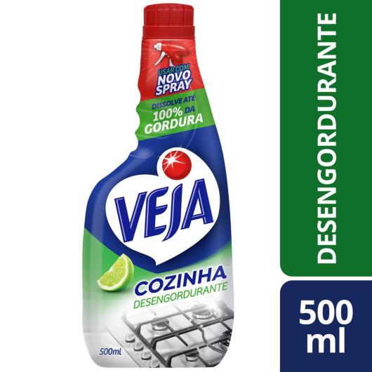 Desengordurante Spray Veja Cozinha Limão 500ml Refil - Imagem em destaque