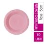 Prato Confesta Plástico 15cm 10Uni Rosa