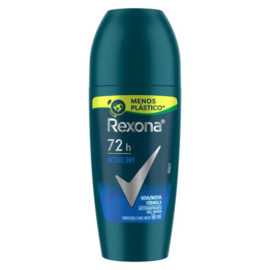 Desodorante roll on active dry Rexona Men 50ml - Imagem em destaque