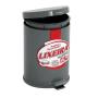 Lixeira Viel com Pedal Cinza com Cesto 10Lts