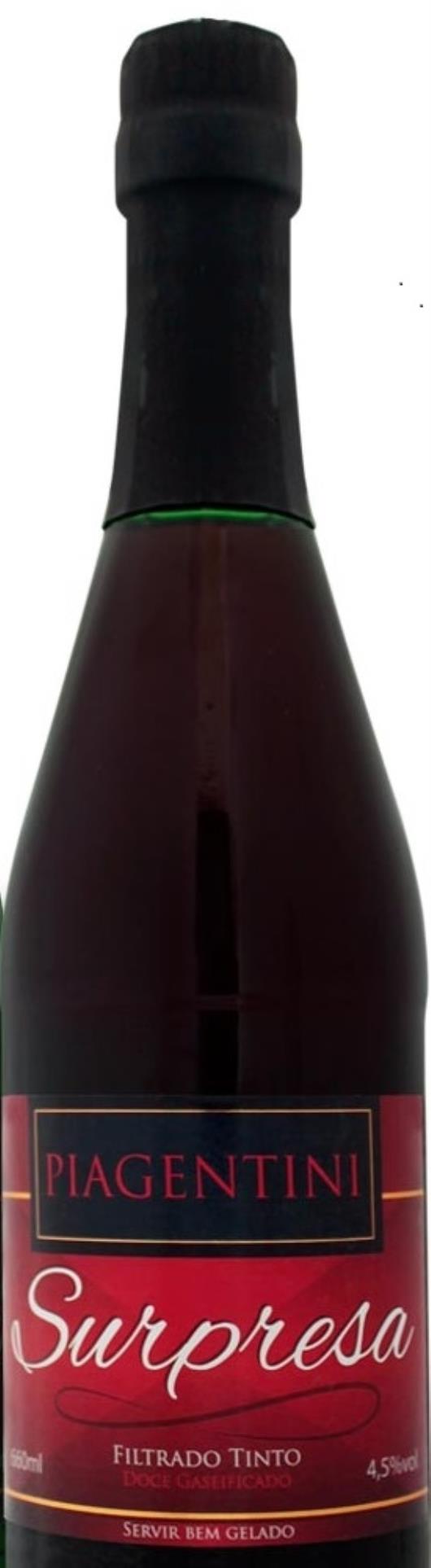 Espumante surpresa tinto doce Piagentini 660 ml - Imagem em destaque