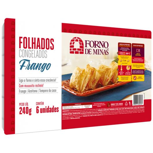 Folhado Forno de Minas de frango congelado 240g - Imagem em destaque