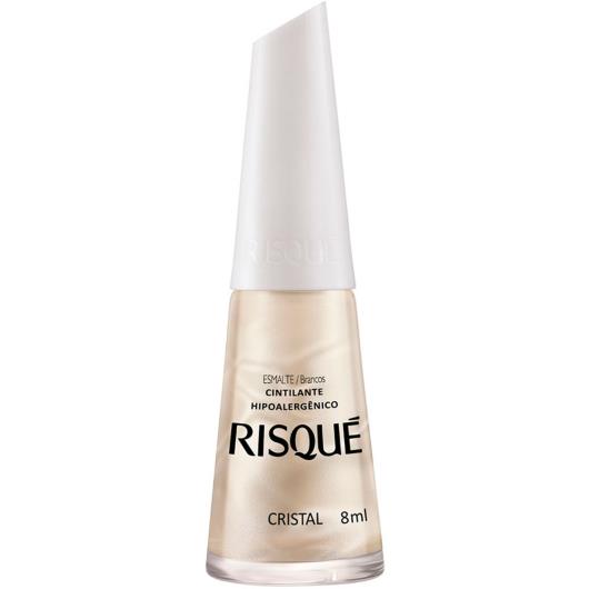 Esmalte Risqué Branco Cintilante Cristal 8ml - Imagem em destaque