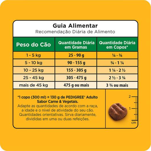 Alimento para Cães Adultos Raças Médias e Grandes Carne e Vegetais Pedigree 1kg - Imagem em destaque