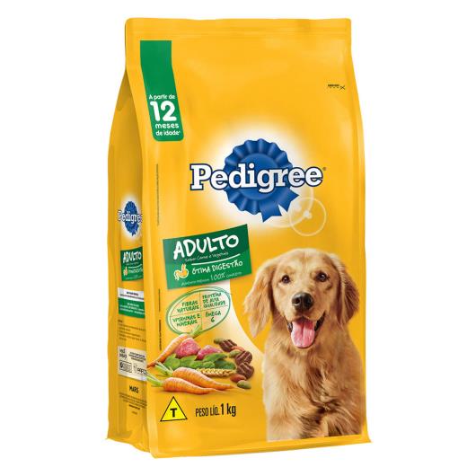 Alimento para Cães Adultos Raças Médias e Grandes Carne e Vegetais Pedigree 1kg - Imagem em destaque