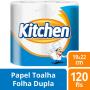 PAPEL TOALHA KITCHEN COM 2 ROLOS DE 60 FOLHAS CADA