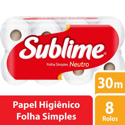 Papel higiênico Sublime 30 metros 8 unidades - Imagem em destaque