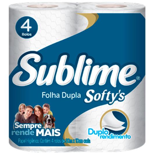 PAPEL HIGIÊNICO SUBLIME NEUTRO FOLHA DUPLA 30 METROS 4 UNIDADES. - Imagem em destaque