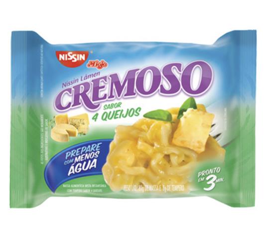 Macarrão instantâneo Nissin lámen cremoso 4 queijos 85g - Imagem em destaque
