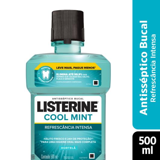 LISTERINE® COOL MINT Refrescância Intensa Leve Mais Pague Menos 500ml - Imagem em destaque