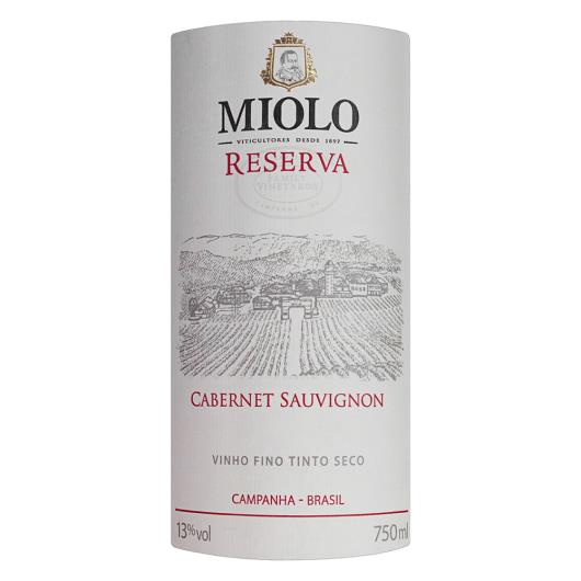 Vinho Nacional Tinto Seco Reserva Miolo Cabernet Sauvignon Campanha Garrafa 750ml - Imagem em destaque