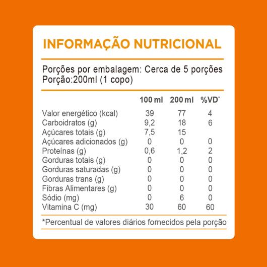 Suco de Laranja Integral Xandô 100% Suco Sem adição de Açúcar Aditivos e Conservantes Selo Kosher Sem Gluten 900ml - Imagem em destaque