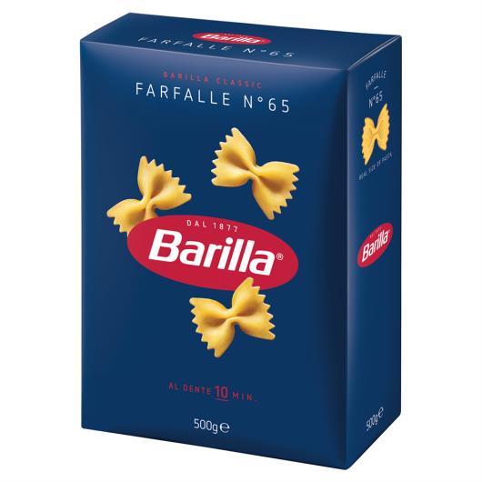 Macarrão de Sêmola de Trigo Grano Duro Farfalle 65 Barilla Caixa 500g - Imagem em destaque