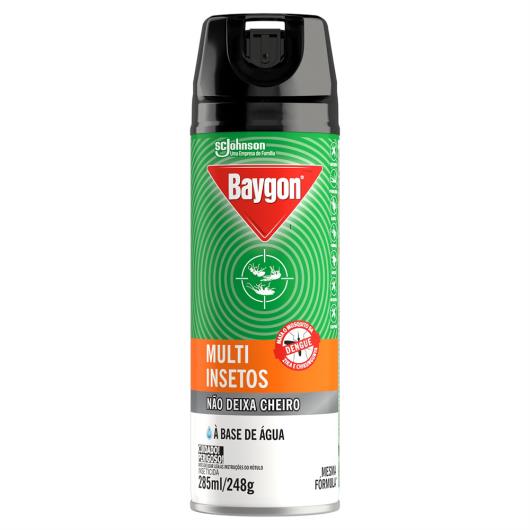 Inseticida Aerossol Multi-Insetos Base Água Baygon Frasco 285ml Spray - Imagem em destaque