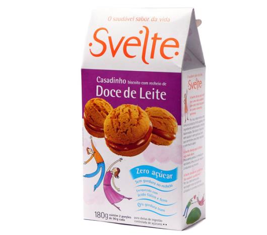 Biscoitos Svelte Casadinho Doce de Leite Diet 180g - Imagem em destaque