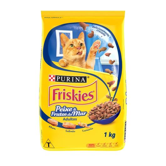 NESTLÉ® PURINA® FRISKIES® Ração Seca para Gatos Adultos Peixe e Frutos do Mar 1kg - Imagem em destaque