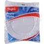 Prato de plástico Regina branco  20 cm 10 unidades