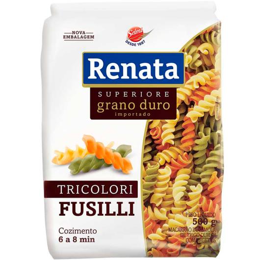 Macarrão Grano Duro Fusilli Tricolori Com Vegetais Renata 500g - Imagem em destaque