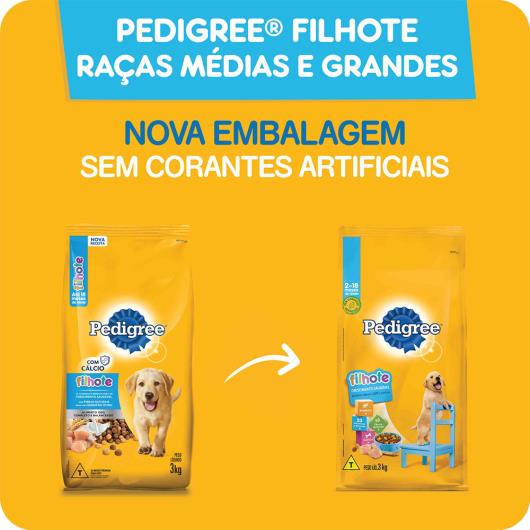 Alimento para Cães Filhotes 2 a 18 Meses Raças Médias e Grandes Pedigree 1kg - Imagem em destaque