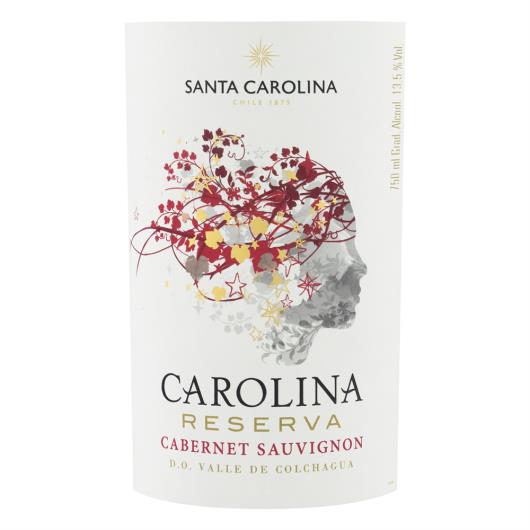 Vinho Chileno Tinto Seco Reserva Santa Carolina Cabernet Sauvignon Valle de Colchagua Garrafa 750ml - Imagem em destaque