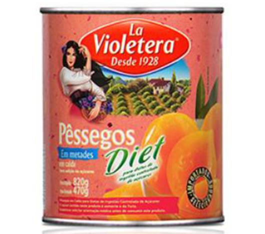 Pêssego em calda diet La Violetera 470g - Imagem em destaque