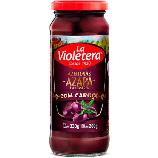 Azeitona La Violetera Azapa Preta com Caroço Vidro 200g - Imagem em destaque