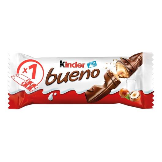 Kinder Bueno Chocolate ao Leite wafer 1 pacote com 2 unidades 43g - Imagem em destaque