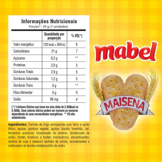 Biscoito Maisena Mabel Pacote 400G - Imagem em destaque
