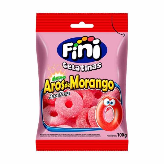 Bala aros sabor morango Fini 90g - Imagem em destaque