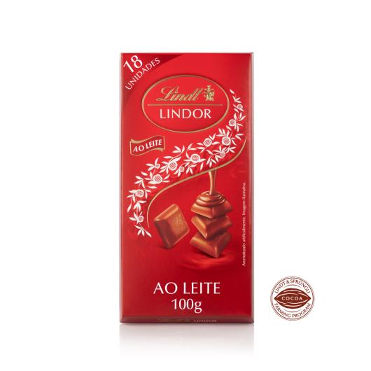 Chocolate Lindt Lindor Singles Ao Leite 18 unidades 100g - Imagem em destaque