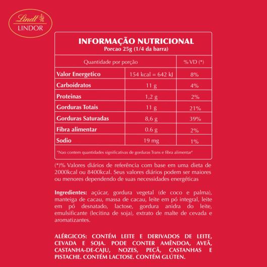 Chocolate Lindt Lindor Singles Ao Leite 18 unidades 100g - Imagem em destaque