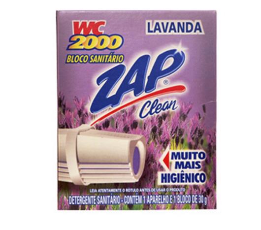 Detergente sanitário bloco Zap Clean WC2000 Lavanda c/ Aparelho 30g - Imagem em destaque