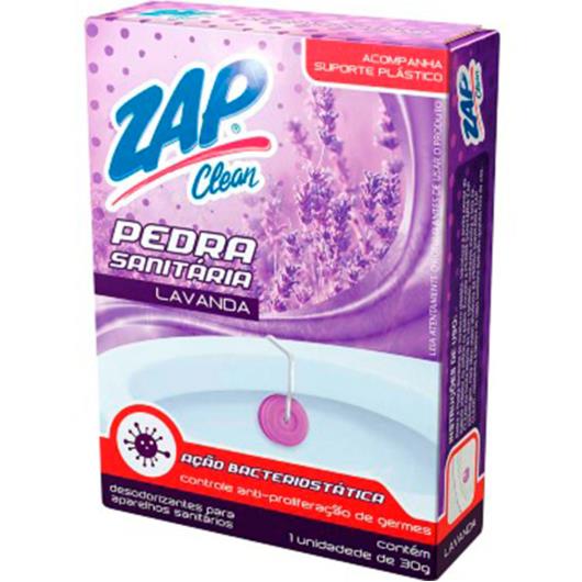 Desodorizante Zap Clean pedra sanitária lavanda 30g - Imagem em destaque