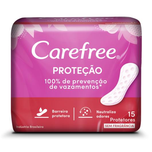 Protetor Diário CAREFREE® Proteção sem Perfume 15 unidades - Imagem em destaque