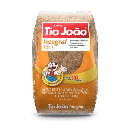 Arroz  Tio João parbolizado integral tipo 1  1kg - Imagem em destaque