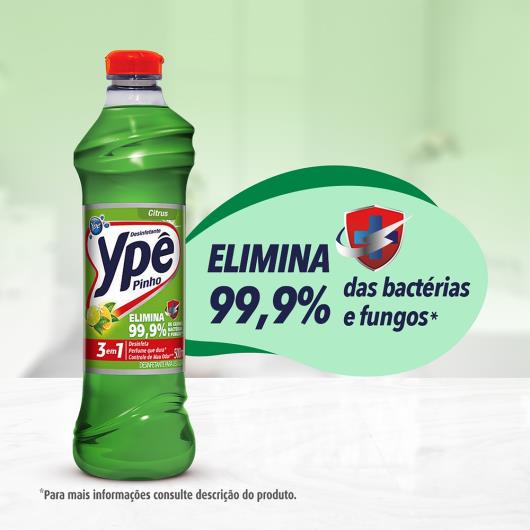 Desinfetante Pinho Ypê Citrus Elimina 99,9% germes, Bactérias e Fungos 500ml - Imagem em destaque