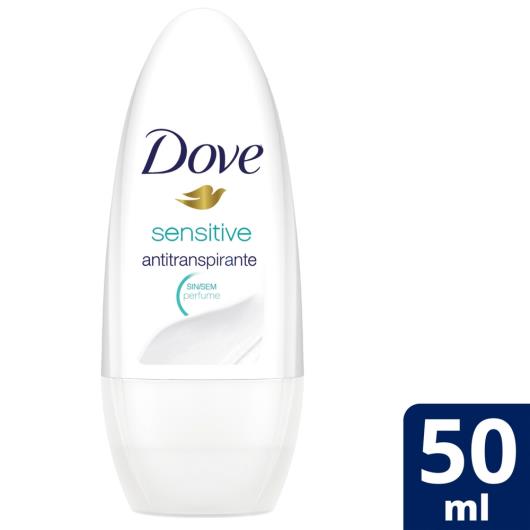 Desodorante Antitranspirante Roll-On Dove Sensitive 50ml - Imagem em destaque