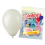Balão Confesta Liso Branco N°6.5 10Unidades
