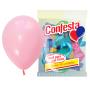 Balão Confesta Liso Rosa N°6,5 10 Unidades