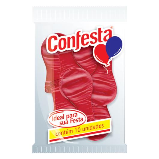Balão Vermelho Nº 6.5 Confesta 10 Unidades - Imagem em destaque