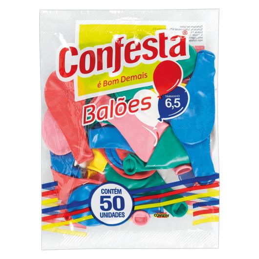 Balão Sortidos Nº 6.5 Confesta 50 Unidades - Imagem em destaque