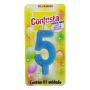 Vela Confesta Numero 5 Azul