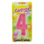 Vela Confesta Numero 4 Rosa