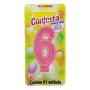 Vela Confesta Numero 6 Rosa