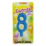 Vela Confesta Numero 8 Azul