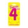 Vela Confesta Rosa Numero 4