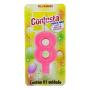 Vela Confesta Numero 8 Rosa
