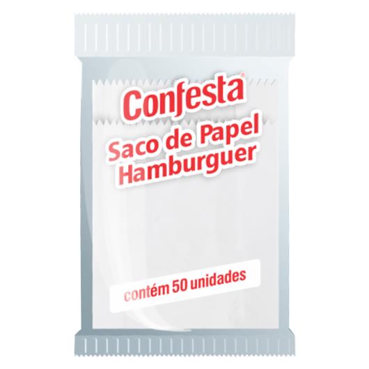 Saco de Papel Hambúrguer Confesta 50 Unidades - Imagem em destaque