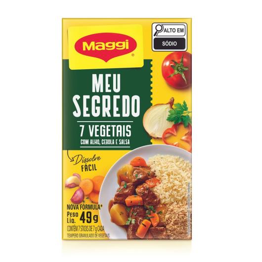 Tempero Granulado 7 Vegetais Maggi Meu Segredo Caixa 49g 7 Unidades - Imagem em destaque