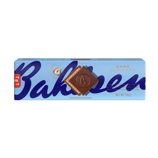 Biscoito Wafer Recheio Torrone de Avelã Cobertura Chocolate ao Leite Bahlsen First Class Caixa 125g - Imagem em destaque